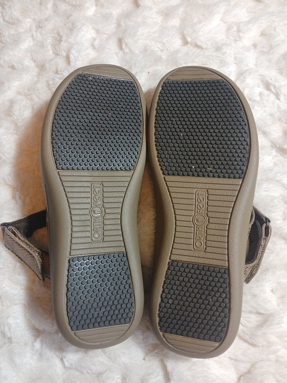 OrthoFeet Gaya Womens Snakeskin Print Brown Taupe Sandals Size 9B - Picture 9 of 11
